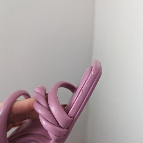 NWOT Express mauve pink strappy braided twist low heel mule sandals shoes - Picture 4 of 5